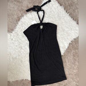 (BNWT) Elodie (Nordstrom) Black Halter Mini Dress